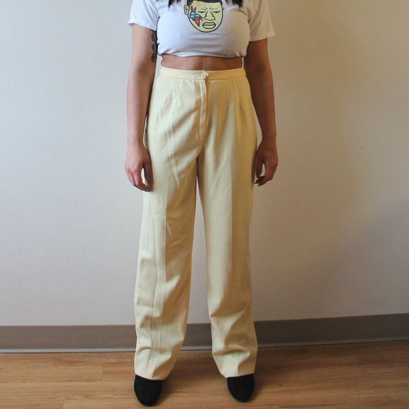 Vintage Givenchy Yellow Pant - Picture 1 of 8